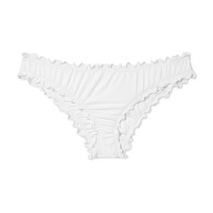 White ruffle bikini bottoms